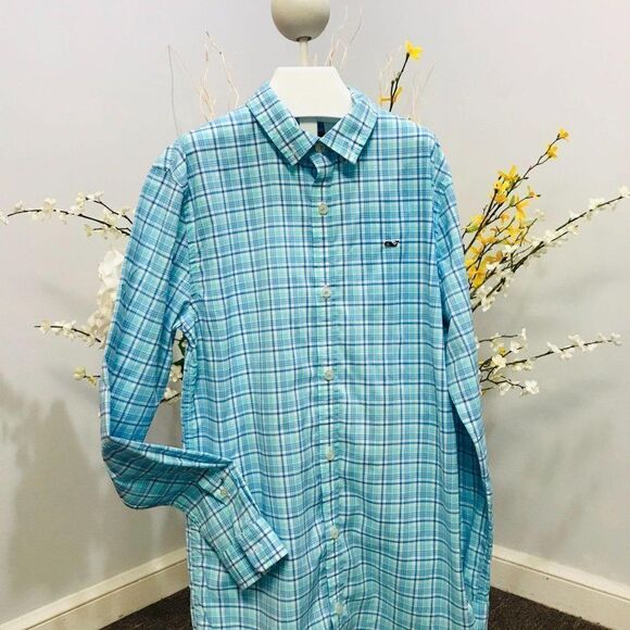 Vineyard Vines boys button down Whale Shirt size L - Picture 1 of 2